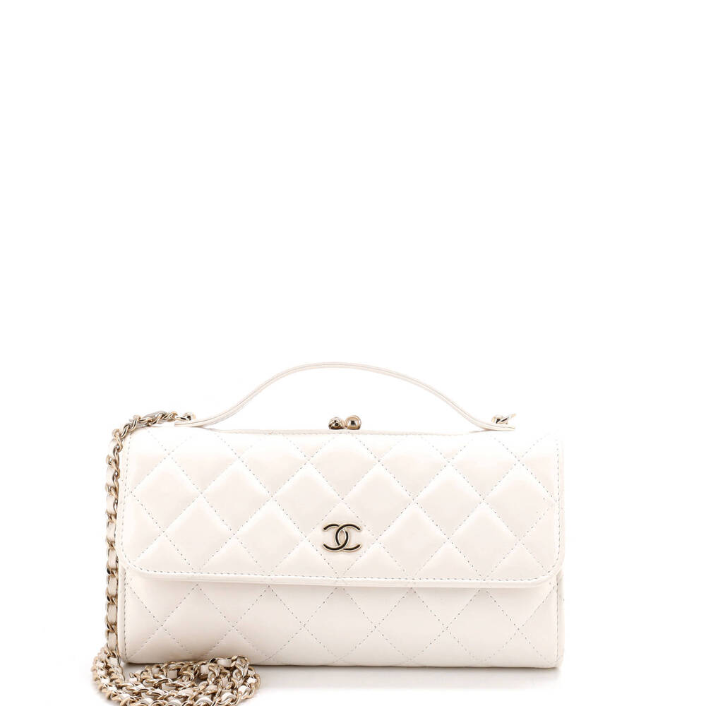 Chanel Flap Kisslock Phone Holder with Chain